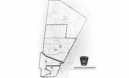 1974 Peel Regional Police Original Boundaries