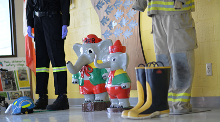 Elmer the elephant statue