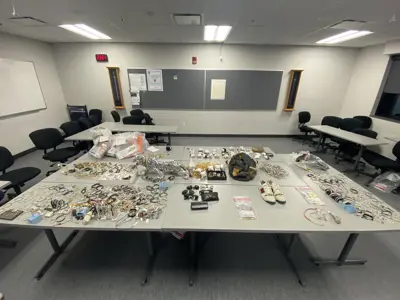 Wide shot of property displayed