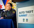 Deputy Chief speaking at Auto Theft Summit 2023