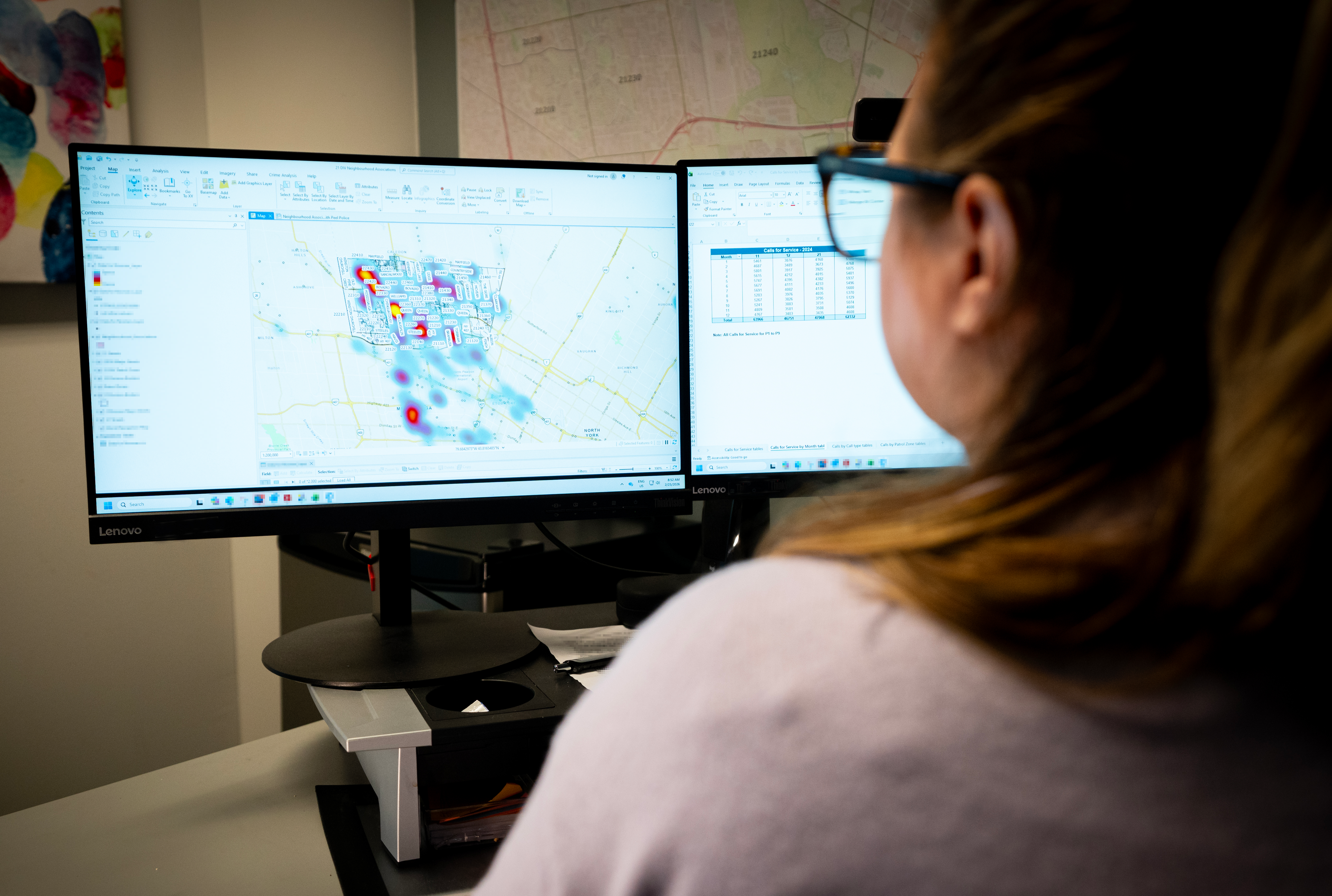 Crime analyst working