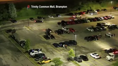 Aerial Shot of Parking Lot at Trinity Common Mall